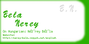 bela nerey business card
